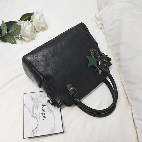 Elegant PU Leather Handbag Star Decorational Shoulder Bags Crossbody Bags For Women