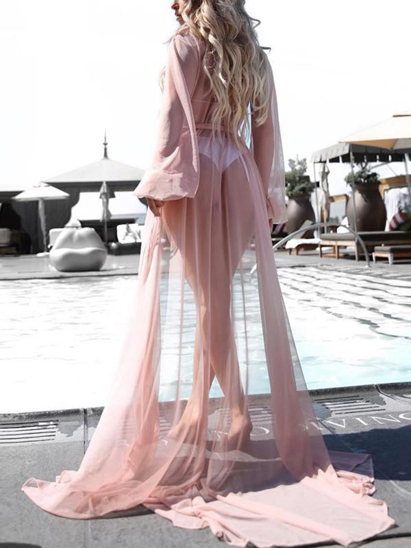 Pretty Chiffon See-through Long Cover-Ups