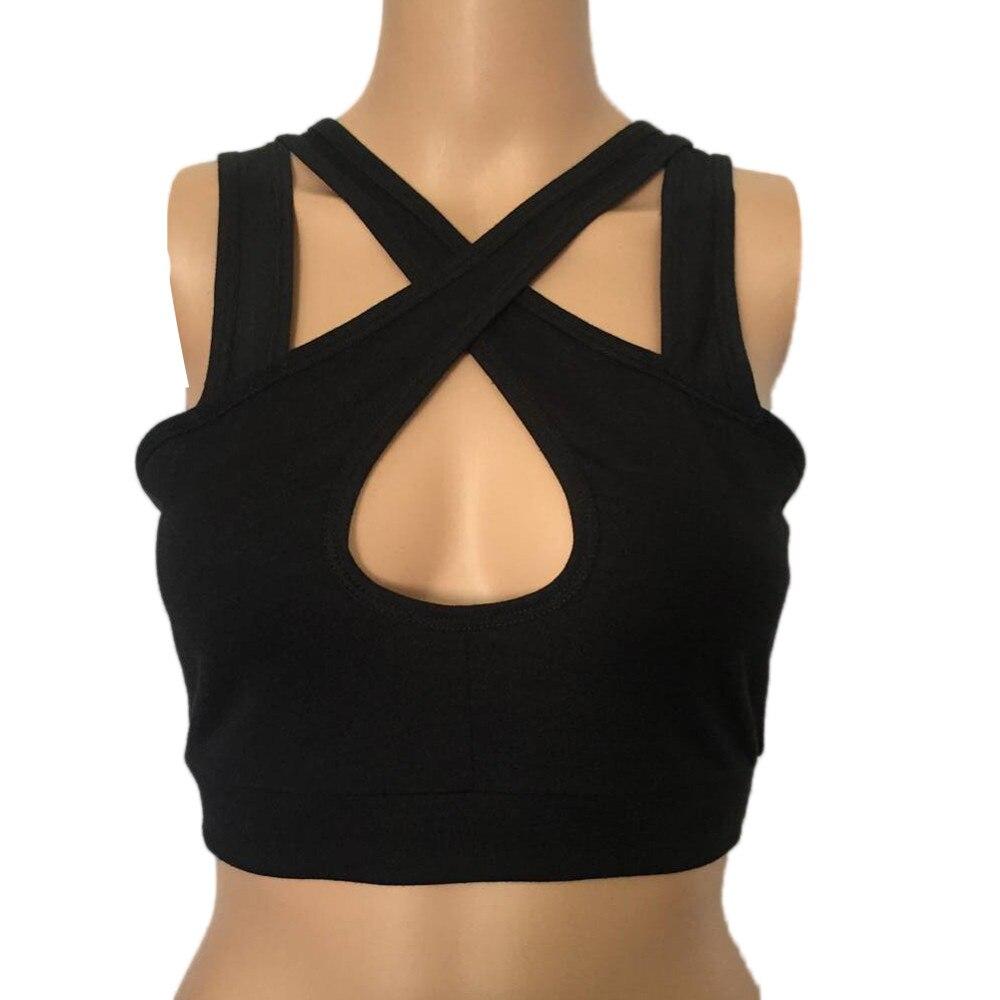 Solid Color ISHOWTIENDA Fashion Womens Sexy Tops Vest Fashion Camisole  Sleeveless T-Shirt Sport Bra