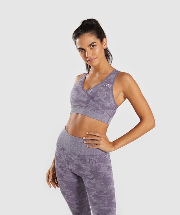 Running Gym Camouflage Outwork Sexy Seamless Sport Bra New Summer Fashion High Stretch Women Quick Dry Padded Top Fitness