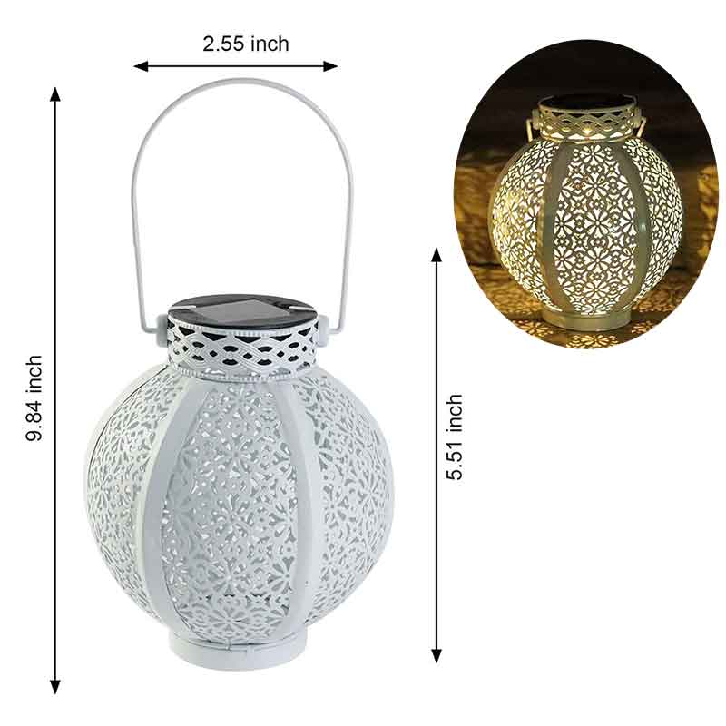 Waterproof Solar Lamp Retro Hollow Lantern Light Art Decorative Solar garden light Solar LED Light for Courtyard Landscape