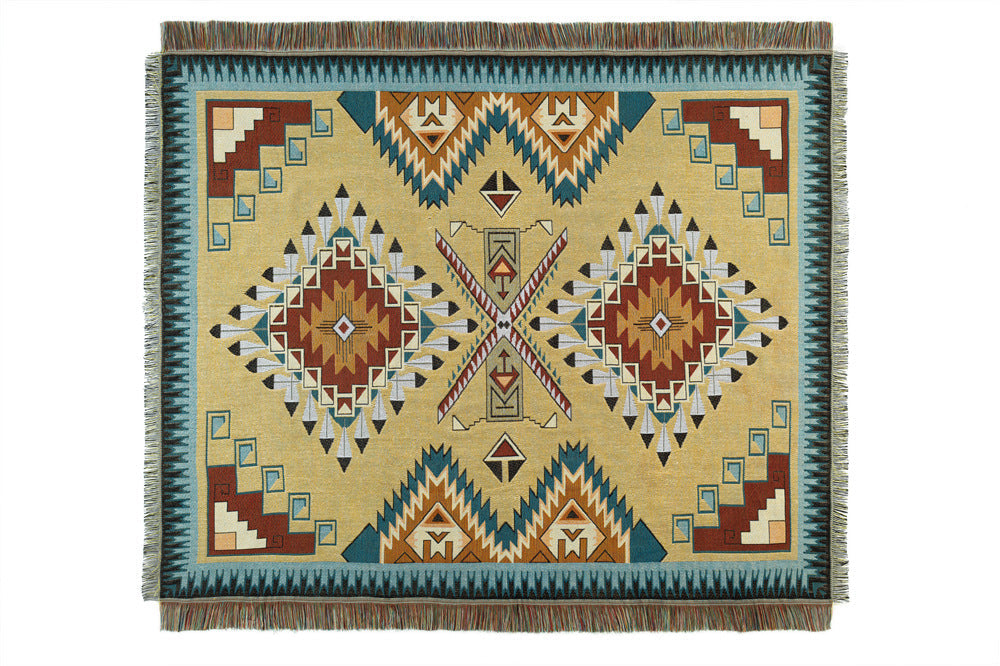 National Style woven Casual Blanket Fabric Blanket Cover Blanket