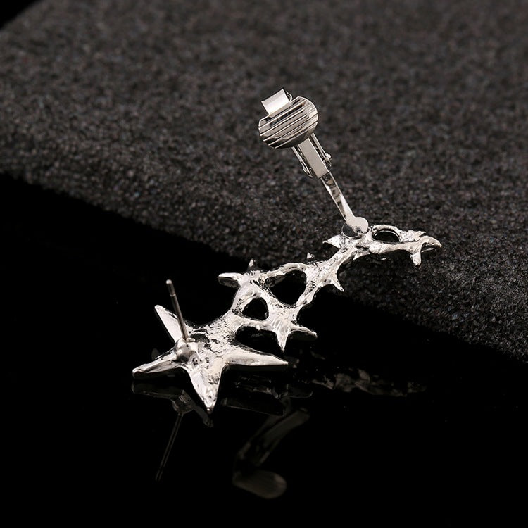 Gothic Rock Punk Style Crystal Shiny Ear Cuff Left Ear Fashion Jewelry Ear Clip - emogogo