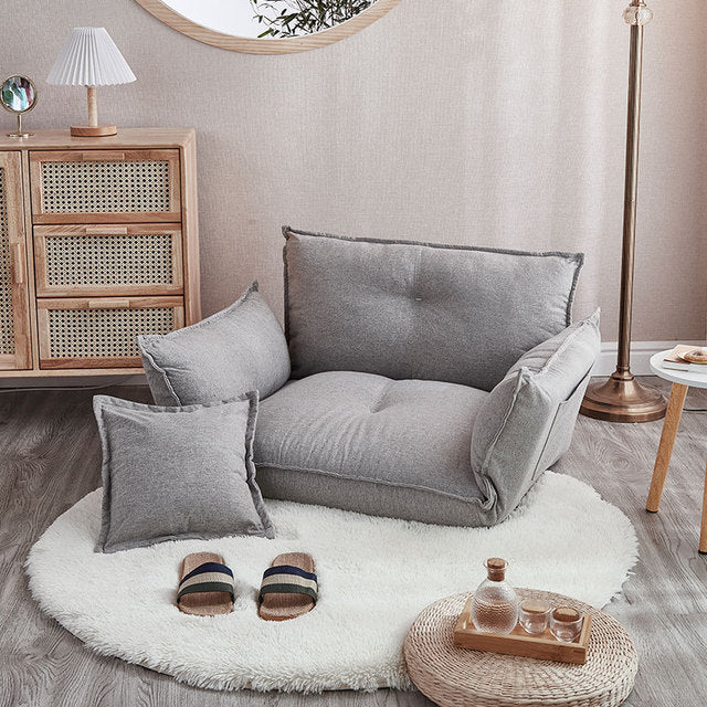 Modern Design Floor Sofa Bed 5 Position Adjustable Lazy Sofa Japanese Style Furniture Living Room Reclining Folding Sofa Couch
