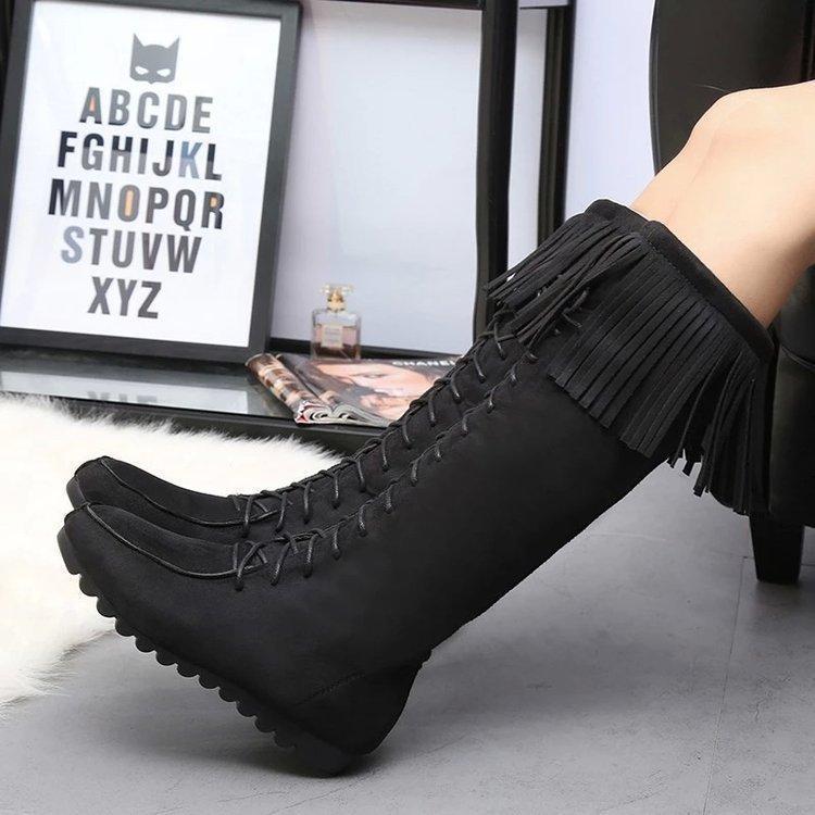 Winter Vintage Tassel High Boots