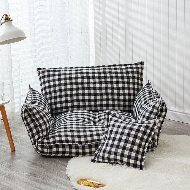 Modern Design Floor Sofa Bed 5 Position Adjustable Lazy Sofa Japanese Style Furniture Living Room Reclining Folding Sofa Couch