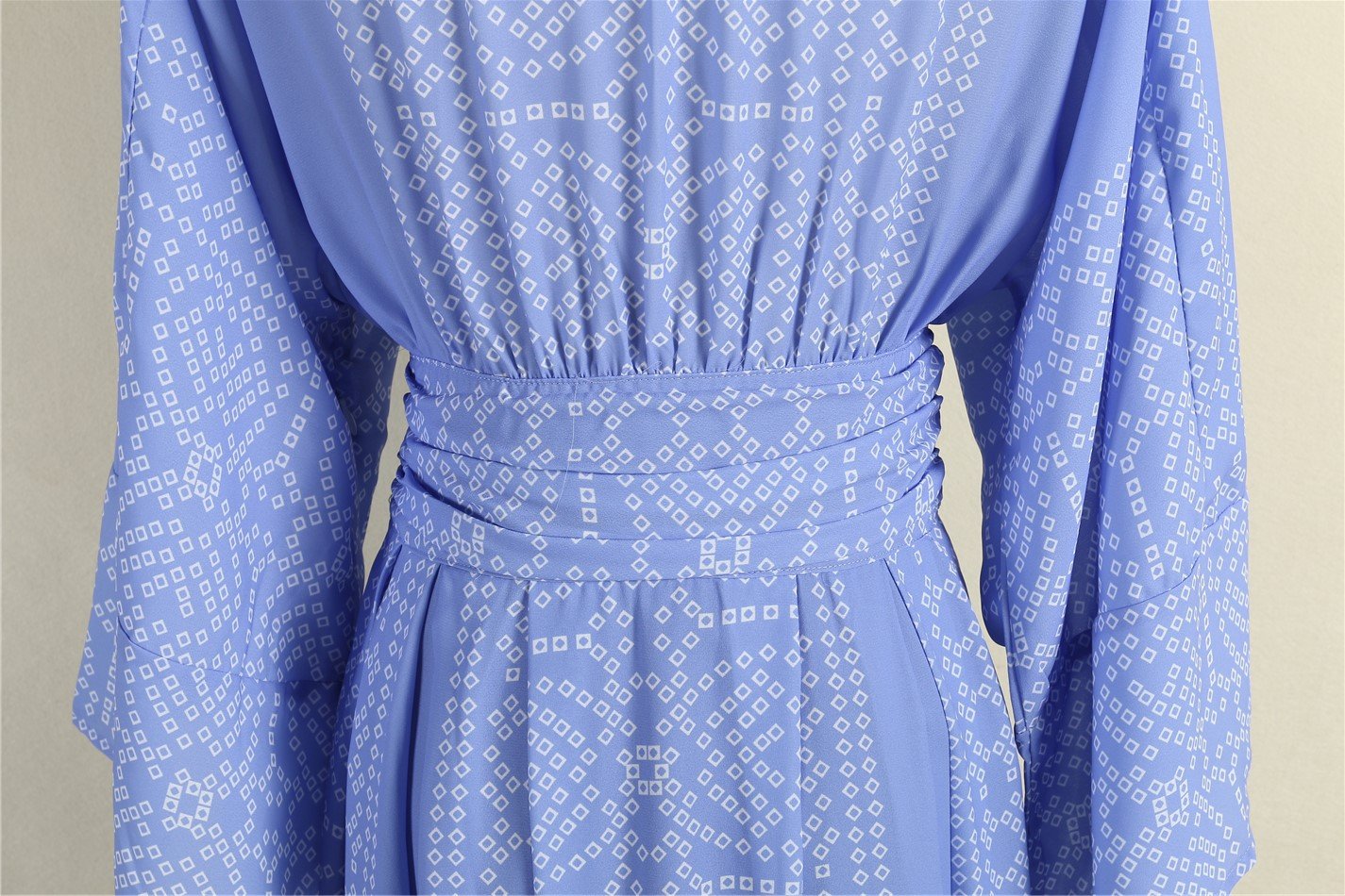 Solid Color Flare Sleeve Long Dresses Vintage Elegant Casual Dress