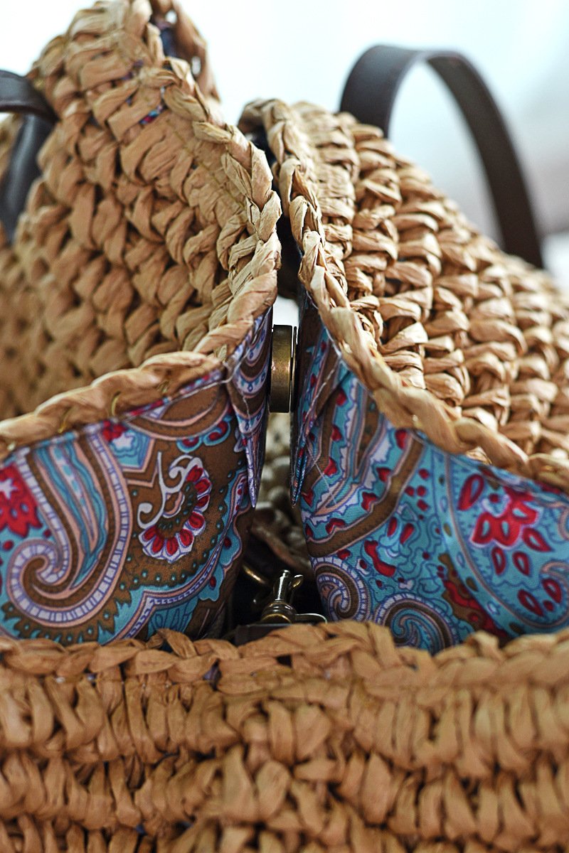 Straw Bag Beach Bag Grass Bag Simple Crochet Bag Rattan