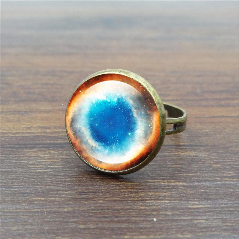 Starry Time Gemstone Adjustable Bronze Ring
