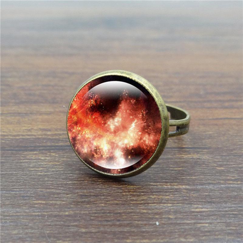 Starry Time Gemstone Adjustable Bronze Ring