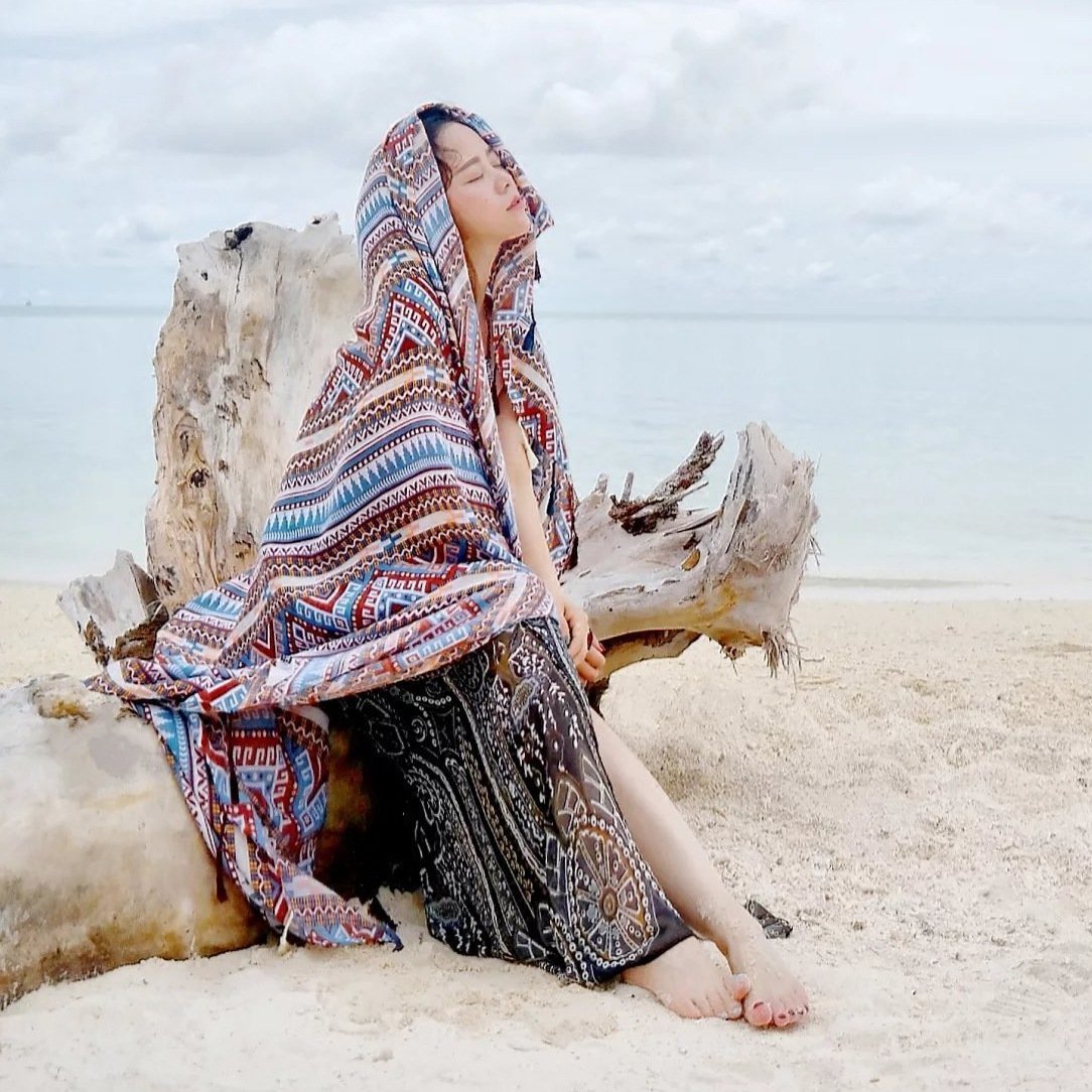 Vintage Bohemia Tassel Beach Sun Protection Shawls Air Conditioning Scarfs