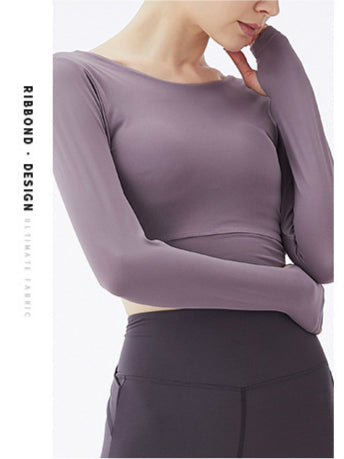 Spring and Summer Fitness Yoga Suit Women Moisture Absorption Sweat Pure T Shirt Temperament High Elastic Breathable Sportswear Women