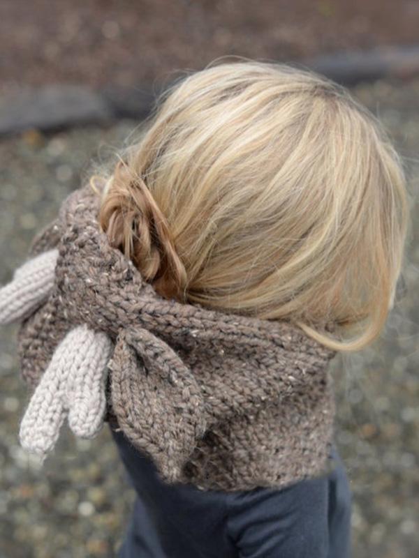 Super Cute Knitted Elk Single Button Hat Glove Accessories