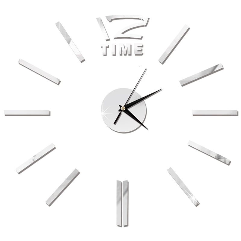 3D Wall Clock Mirror Wall Stickers Creative DIY Wall Clocks Removable Art Decal Sticker Home Decor Living Room Quartz Needle Hot