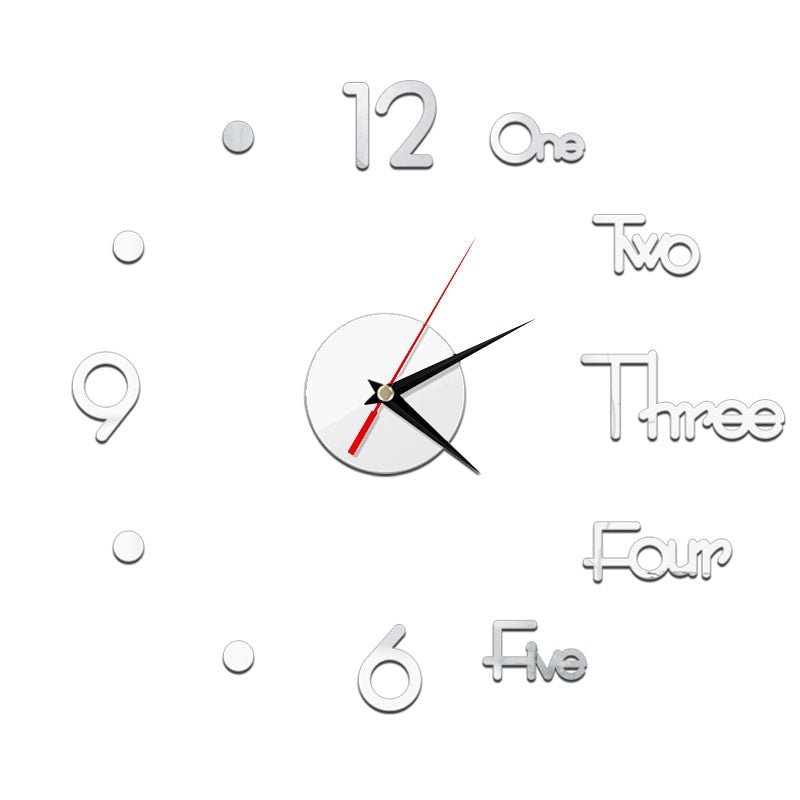 3D Wall Clock Mirror Wall Stickers Creative DIY Wall Clocks Removable Art Decal Sticker Home Decor Living Room Quartz Needle Hot