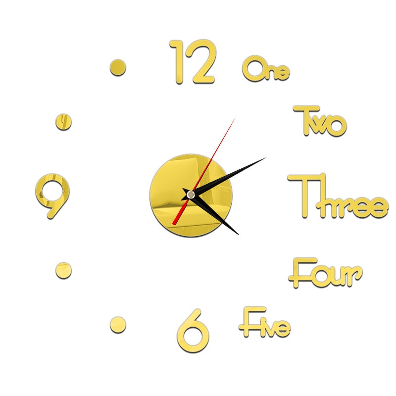 3D Wall Clock Mirror Wall Stickers Creative DIY Wall Clocks Removable Art Decal Sticker Home Decor Living Room Quartz Needle Hot
