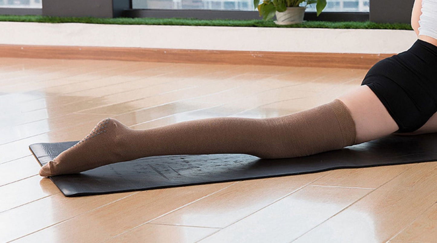 Autumn and Winter Warm Over Knee Long Yoga Socks Cotton Leggings Sock Anti slip Dance Socks Floor Socks