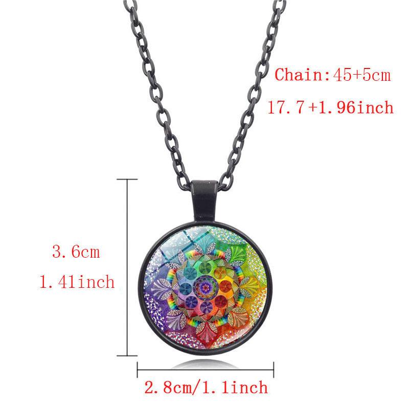 Vintage Long Chain Mandala Necklace