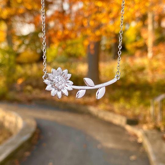 You Are My Sunshine Sunflower Necklace