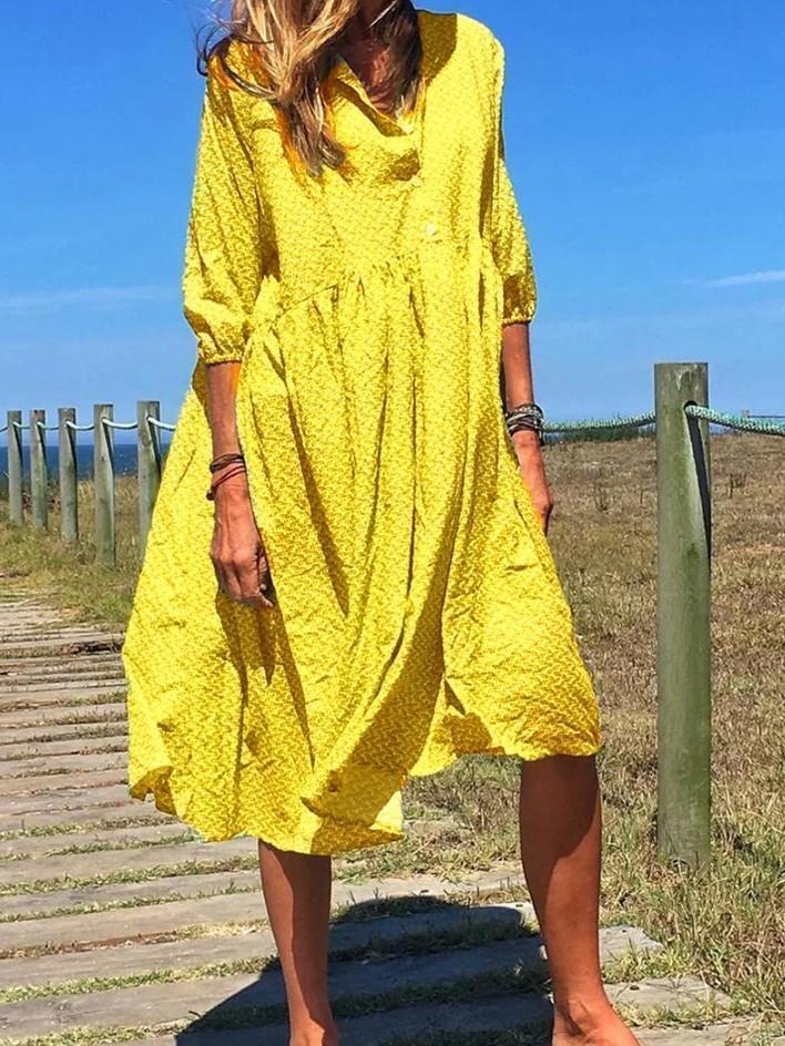 Fashion Women Summer Long Dress Print Causal Boho Lady Plus Sundress Beach Dresses