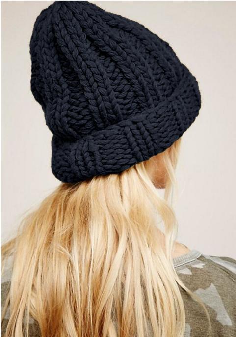 Winter Knit Solid Color Hat