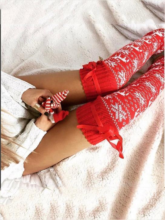 Knitting Over Knee-high Stocking - emogogo