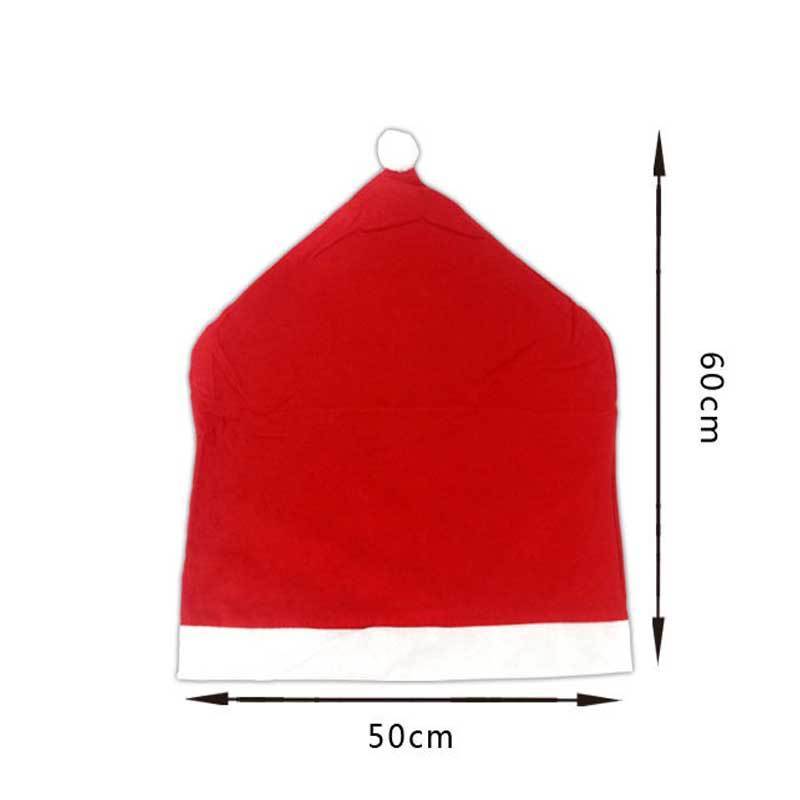 New Santa Red Hat Chair Covers Christmas Decorations Dinner Chair Xmas Cap Chair Backrest Deco Coating Home Decoration