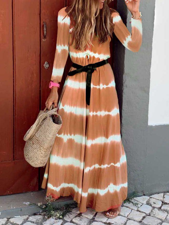 Gradient Stripe Dress
