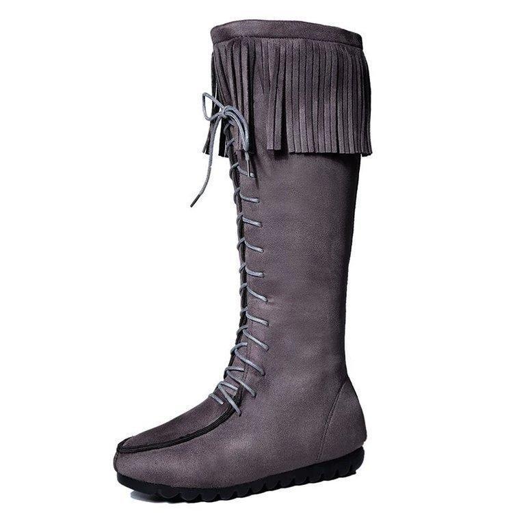 Winter Vintage Tassel High Boots