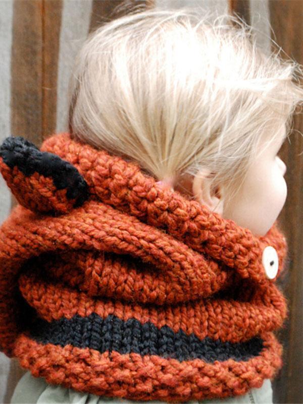 Knitted Fox Featured Warmer Hat
