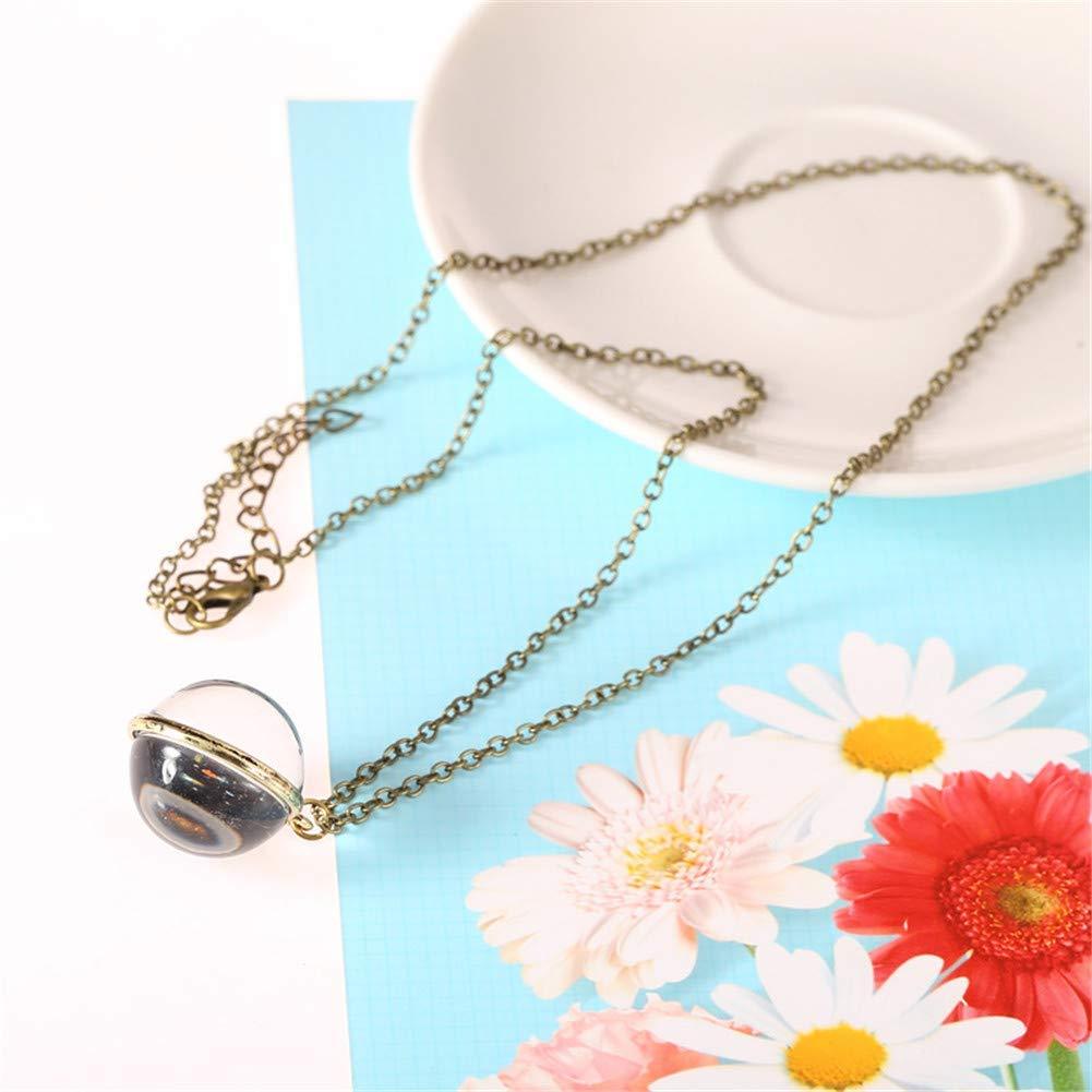 Universe Solar System Pendent Double-Sided Glass Ball Necklace