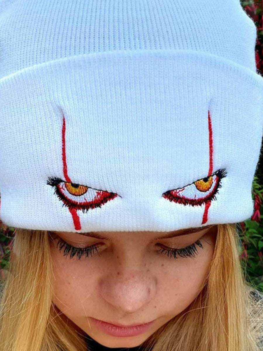 Pennywise scary eyes hat warm cover hip hop Hat Wool Hat
