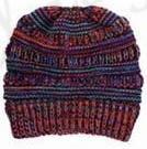 Men and women can fall and winter knitted mixed color warm headgear cap