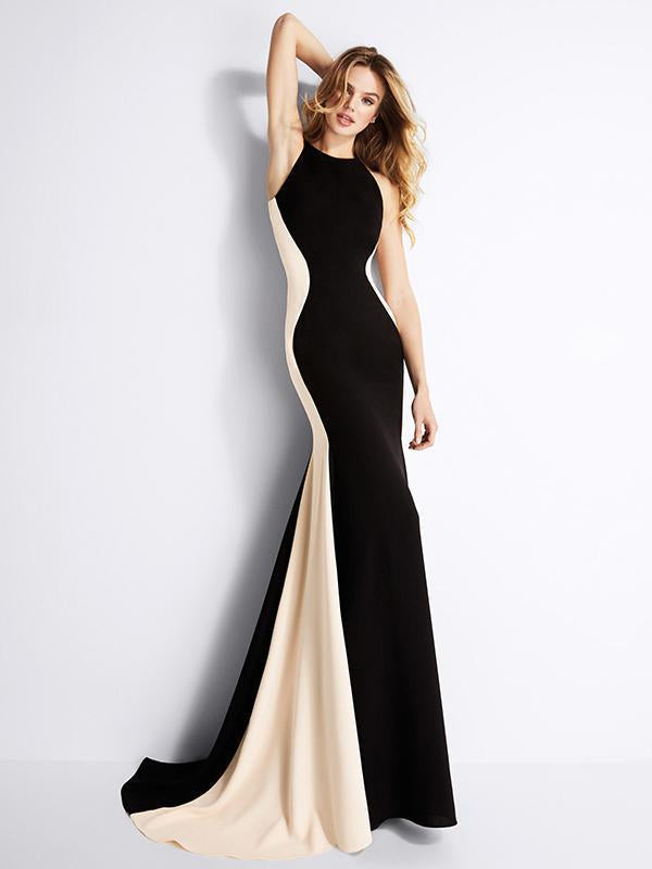 Split-joint Sleeveless Floor Evening Dress