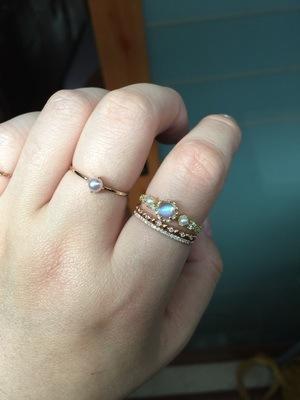 New Japanese antique style Sri Lanka vitreous pearl moonstone S925 sterling silver ring tail ring diamond