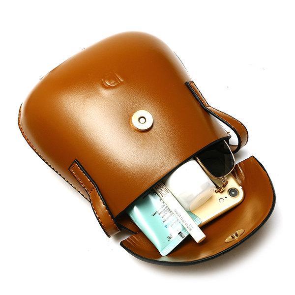 Women PU Leather Mini Crossbody bag Bucket Bag Phone Bag