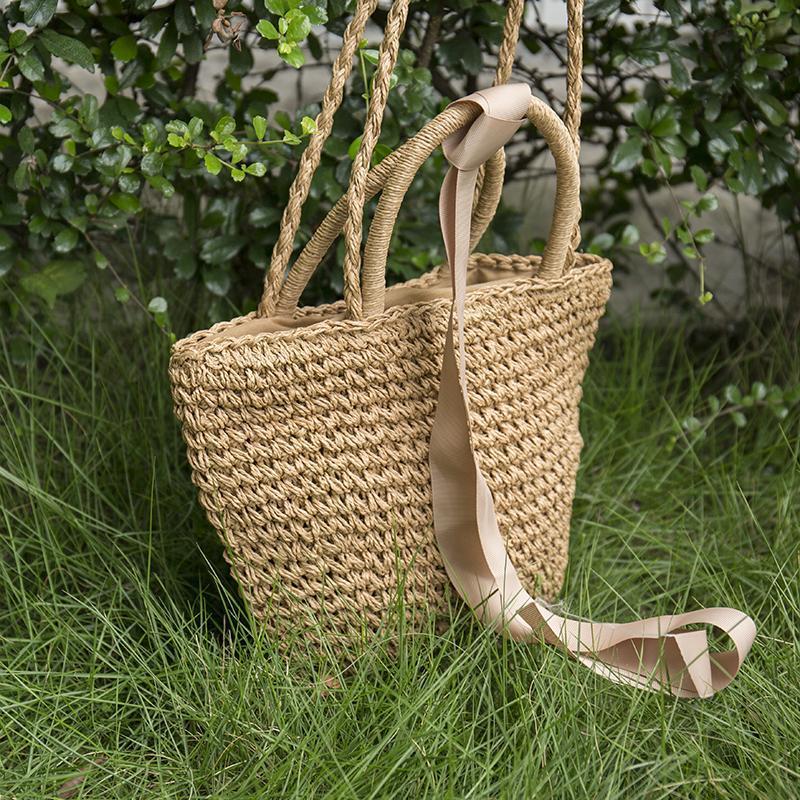 Women Casual Straw Vintage Handbag