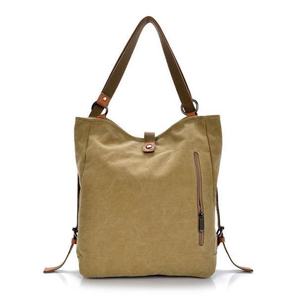 Women Canvas Casual Multifunctional Microfiber Leather Large Capacity Handbag Shoulder Bags Backpack