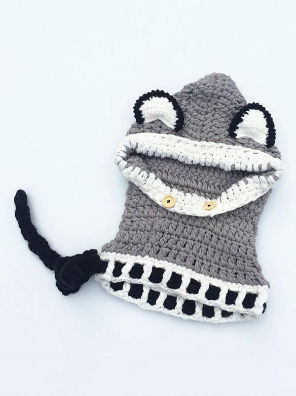 Knitted Fox Featured Warmer Hat