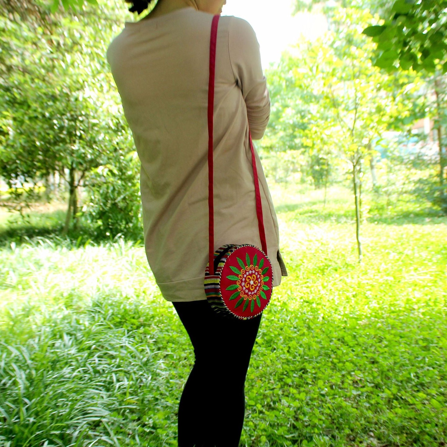 Tibet national wind sunflower Bags canvas Bags single shoulder Bags