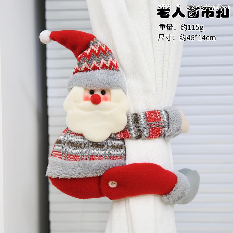 Christmas creative curtain buckle cartoon doll decoration hotel restaurant decoration doll buckle window pendant