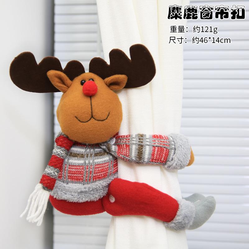 Christmas creative curtain buckle cartoon doll decoration hotel restaurant decoration doll buckle window pendant