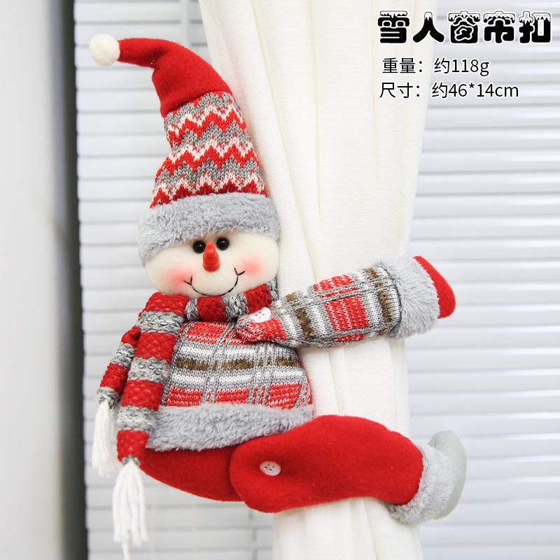 Christmas creative curtain buckle cartoon doll decoration hotel restaurant decoration doll buckle window pendant