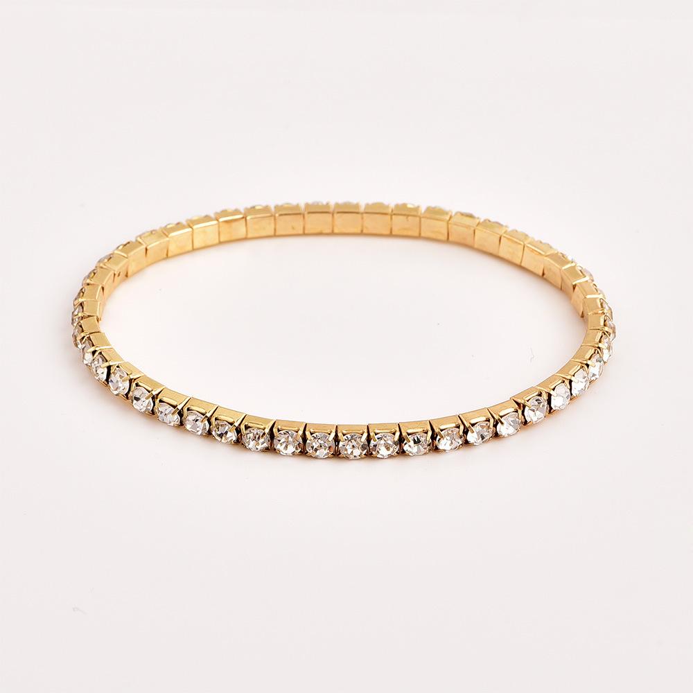 Boho Retro Golden Arrow Leaf Feather Drill Chain Bracelet Set