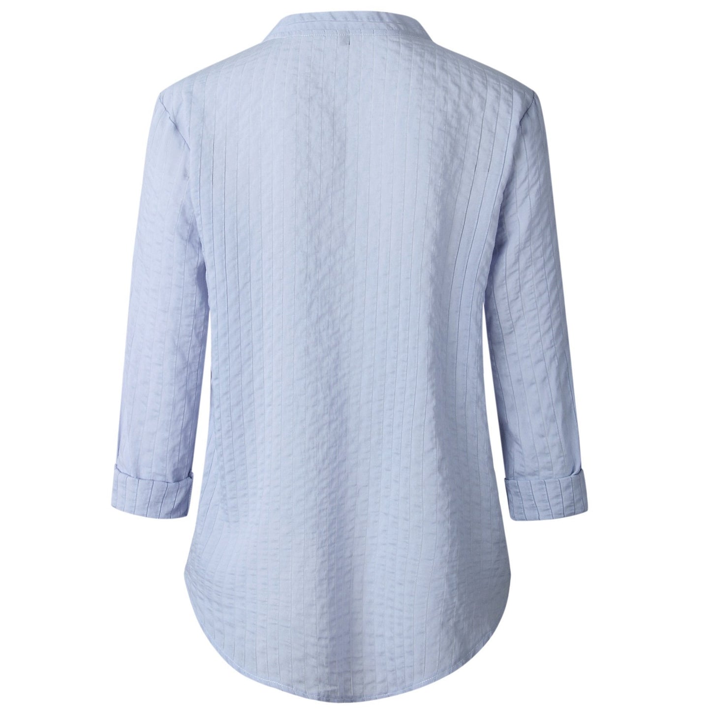 Fashion Button V-Neck Long Sleeve Blouse Shirt