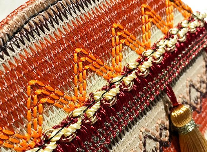 Autumn National Style Contrast Color Tassels One-Shoulder Crossbody Small Round Bag