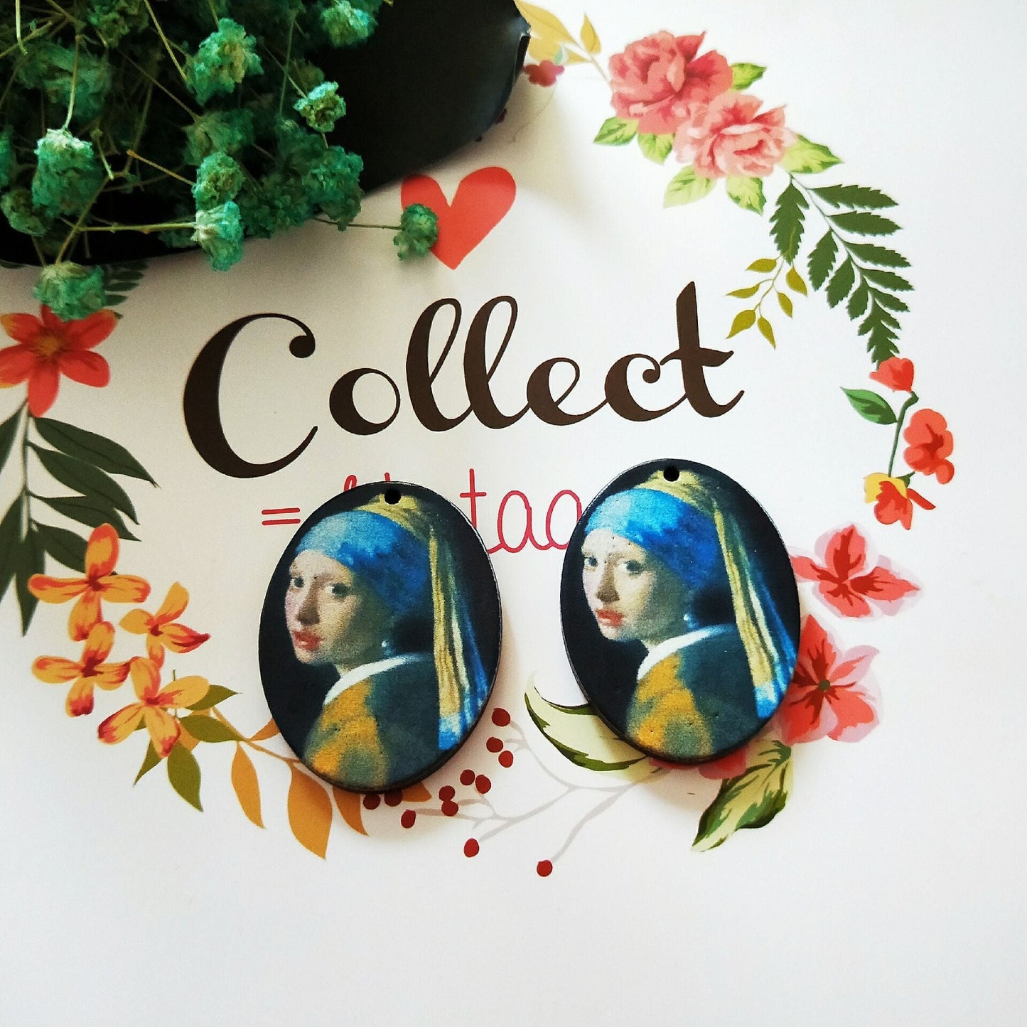 Exaggerated African Head Pattern Geometric Round Wooden Earring Jewelry