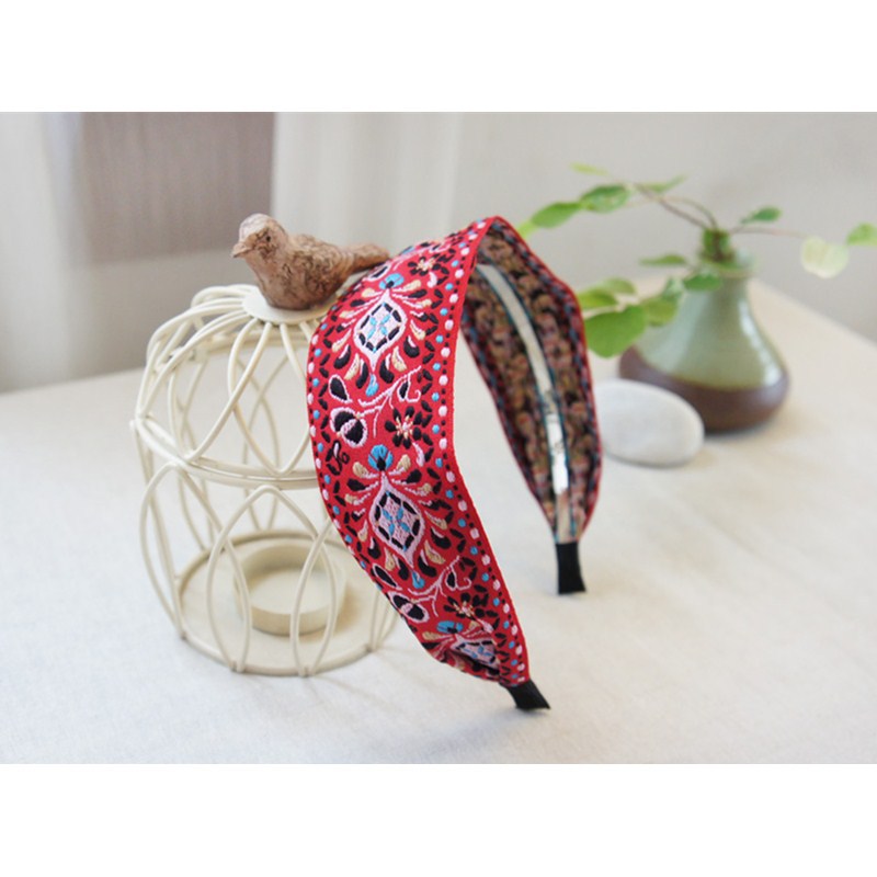 National Embroidery Fabric Hairband Headband