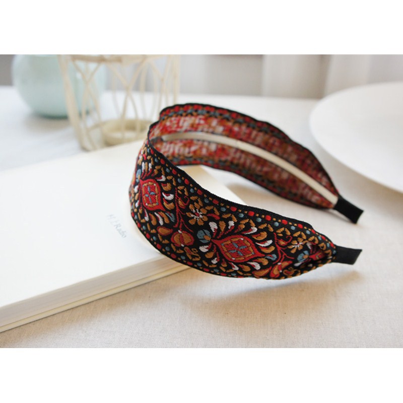National Embroidery Fabric Hairband Headband