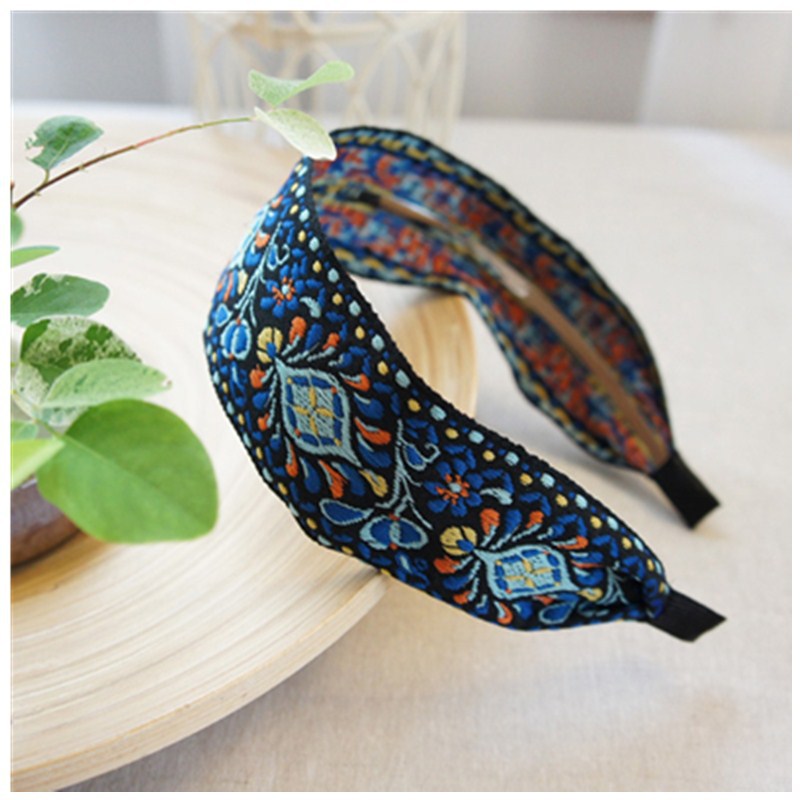 National Embroidery Fabric Hairband Headband